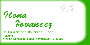 ilona hovanecz business card